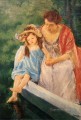 Madre e hijo en un barco impresionismo madres hijos Mary Cassatt